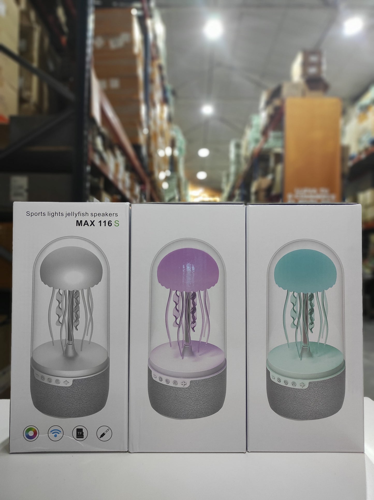Altavoz LED de medusas que cambian de color